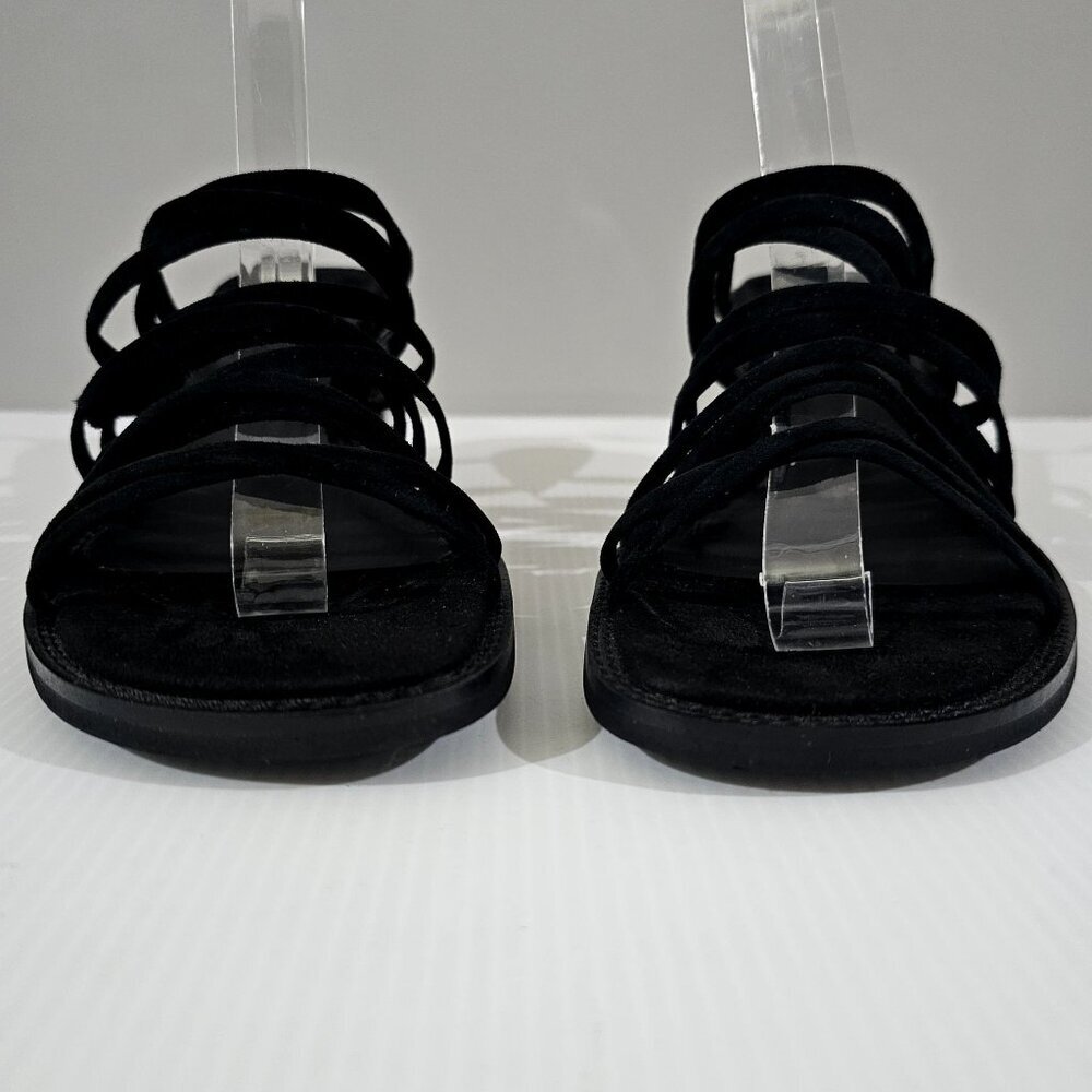 Jeffrey Campbell Intertwine Slide Sandal Womens 11 Black Suede Block Heel - Picture 6 of 12